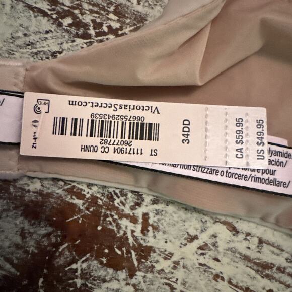 NEW VICTORIA'S SECRET blush LINED PERFECT COVERAGE bra Womens 34DD NWT - Picture 7 of 9